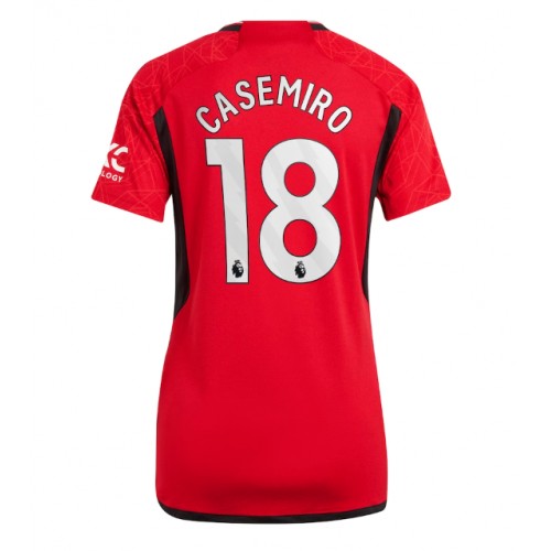 Fotballdrakt Dame Manchester United Casemiro #18 Hjemmedrakt 2023-24 Kortermet